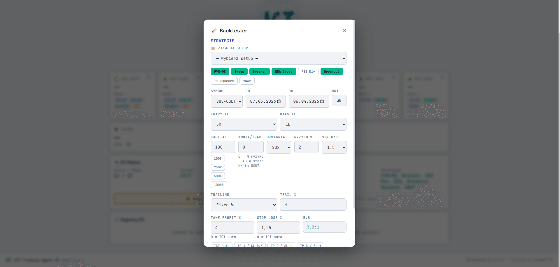 Backtester — Konfiguracja Strategii