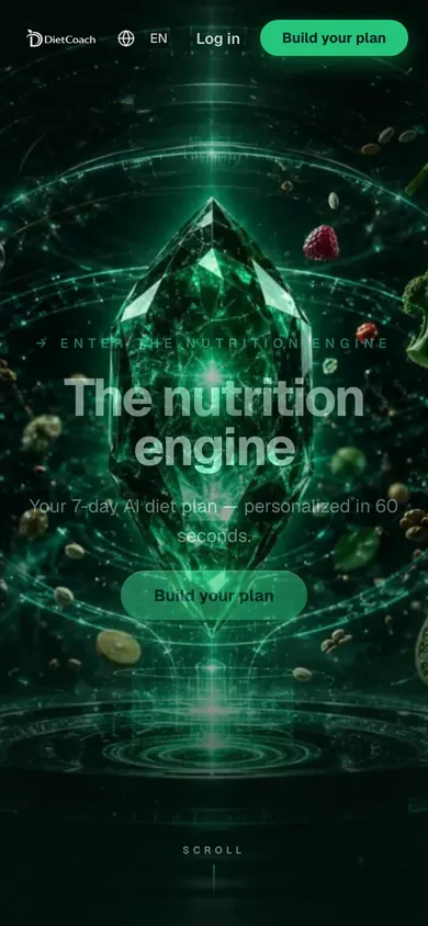 DietCoach on a phone — the nutrition engine